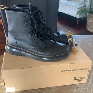 DR MARTENS COMBS LEATHER CASUAL BOOTS BLACK WYOMING